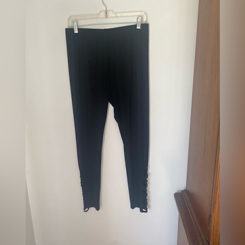 Joseph Ribkoff Cutout Ankle Detail Leggings Black